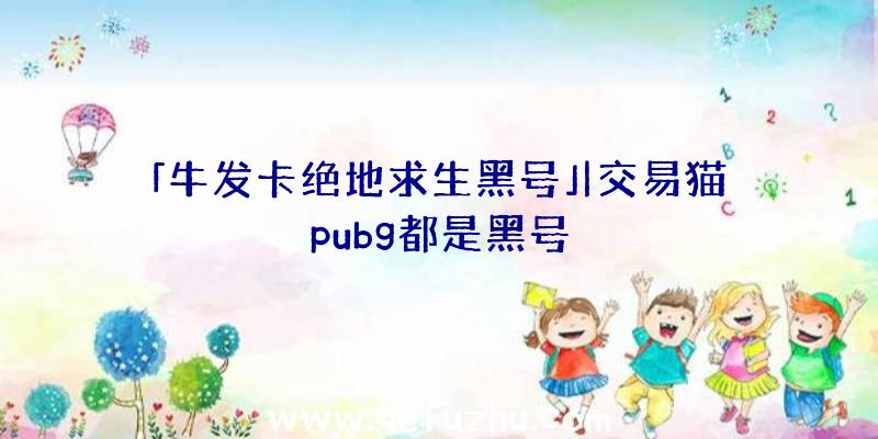 「牛发卡绝地求生黑号」|交易猫pubg都是黑号